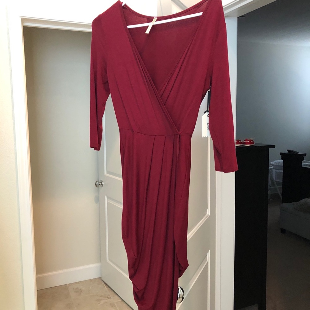 Burgundy dress